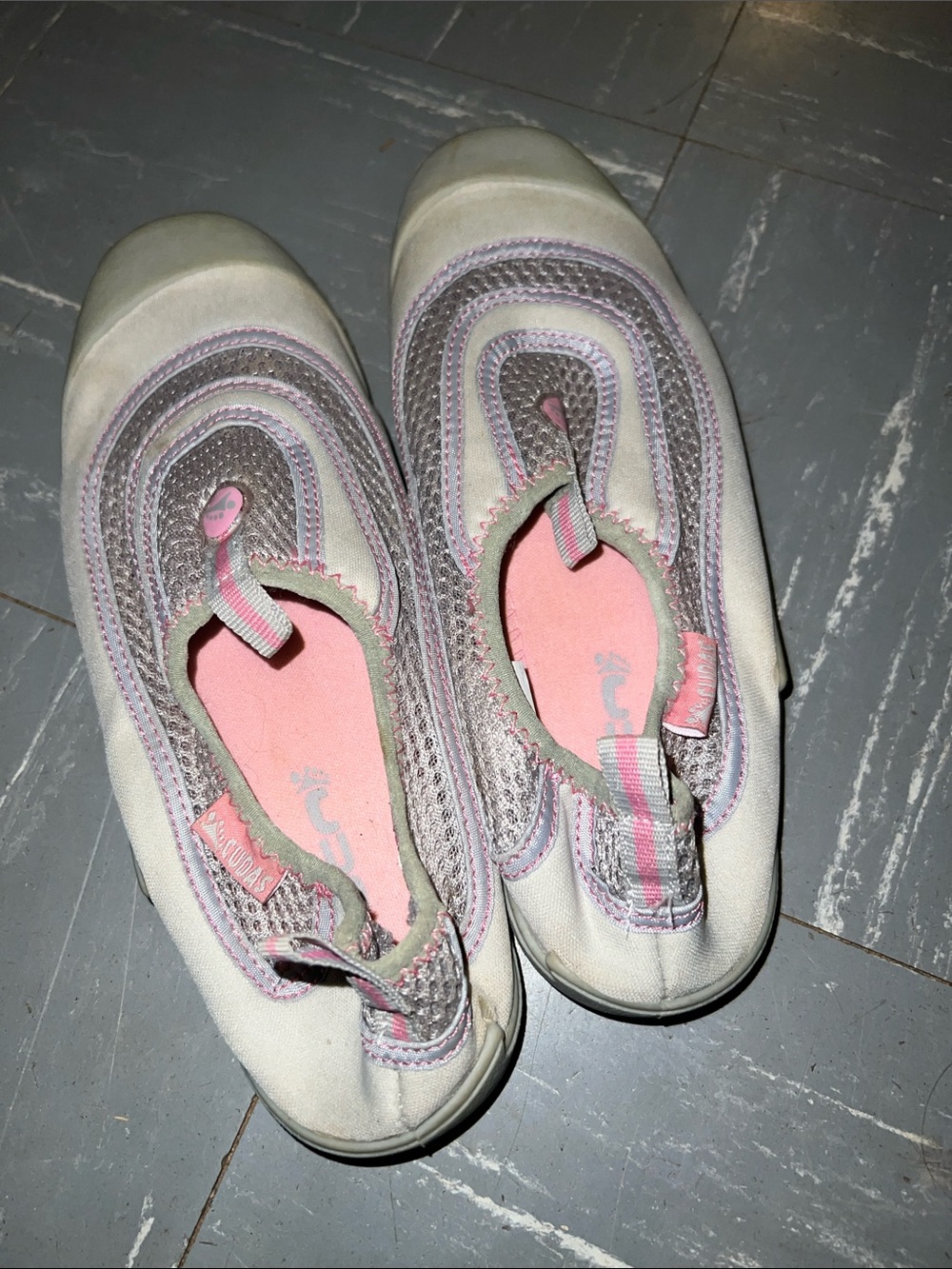 Skechers Kids Slip-On Sneakers in Pink, Gray, and White